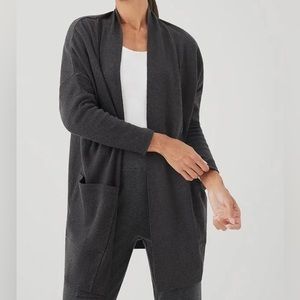 Pact Women's Organic Cotton Airplane Cardigan Sweater Grey XL/XXL Soft